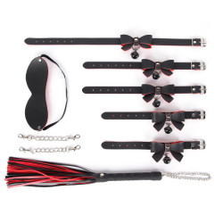 LuxuryFantasy Kit Sexy Bow 5 Pièces Noir-Rouge